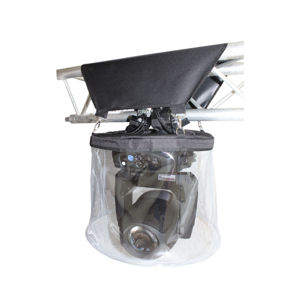 ALP RAIN COVER DIAMETER 600, REMOVABLE SKIRT 300 MM, 2 HOOK OUTLETS - BLACK FINISH